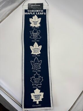 NHL Toronto Maple Leafs Wool Blend Logo Banner - Navy & White